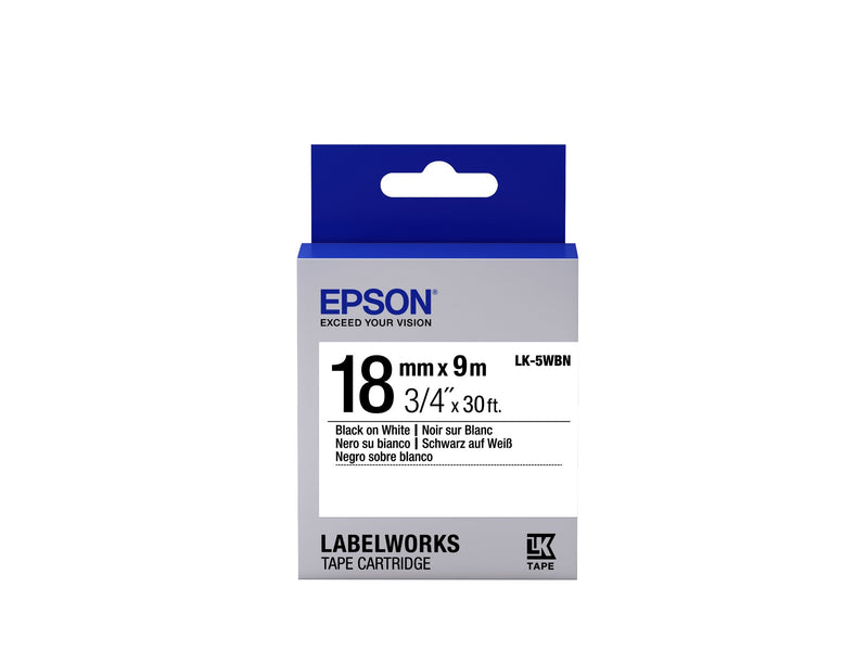 Epson Tape Standard - LK-5WBN Standard Black/White 18/9