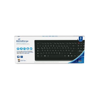 Mediarange Keyboard Kabelgeb. Ultraflachen Buttons (be) Sw