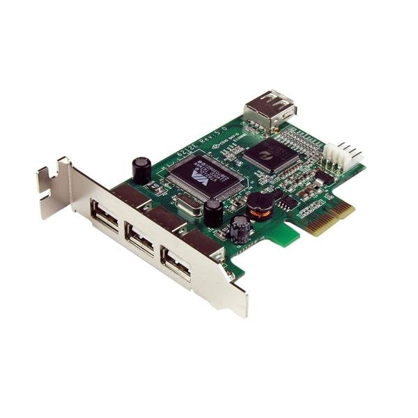 StarTech Card Pci Express Perfil Low USB 2.0 3 Externos And 1 Internal PEXUSB4DP