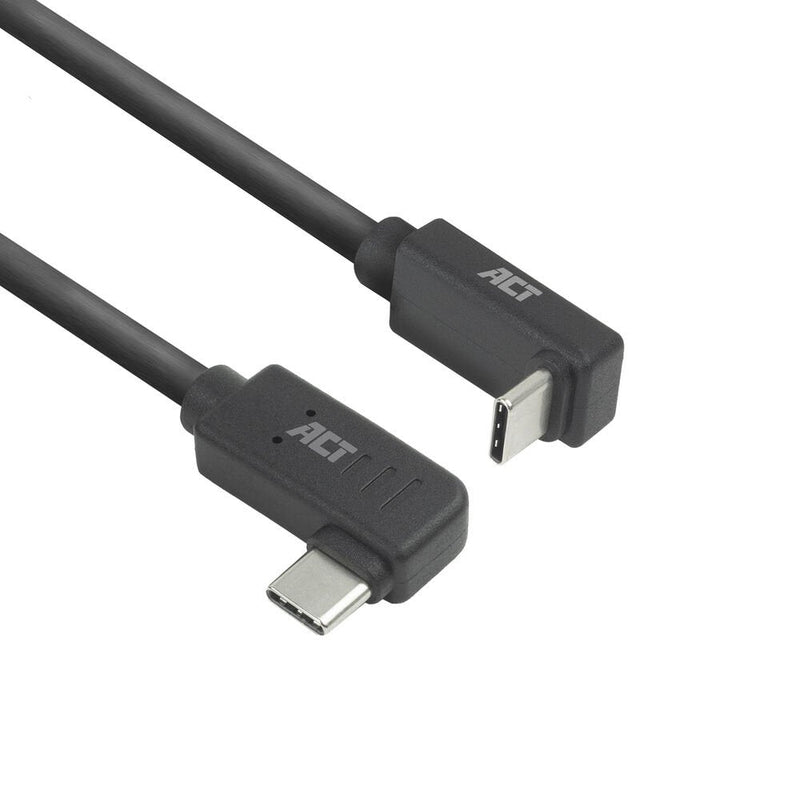 USB 3.0 10Gbps 60W USB Type-c® (left Right Angled) To USB Type-c® (up Down Angled) Cable 0.5 Meters