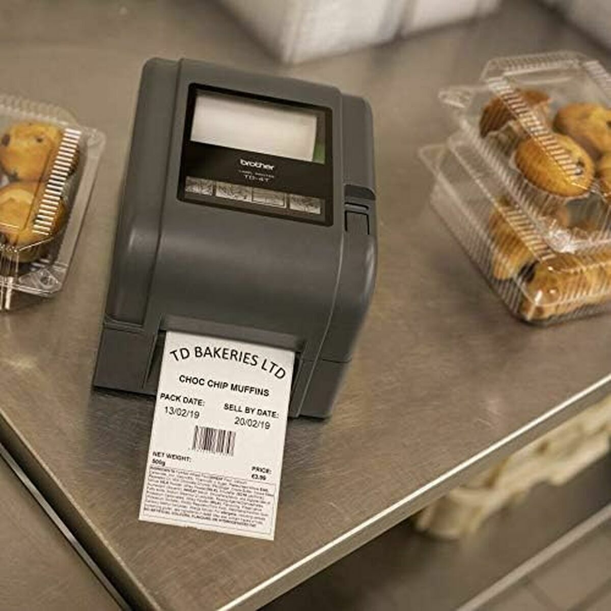 Brother Label Printer Brother Td4420Tnz1 Black Grey