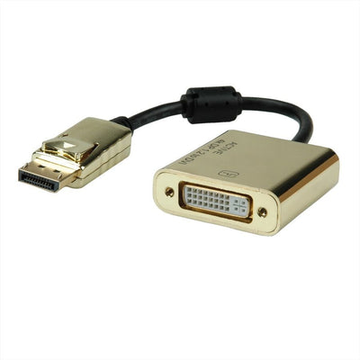 Roline Gold 4K DisplayPort-DVI Adapter, Aktiv, V1.2, DP St - DVI Bu — image 1