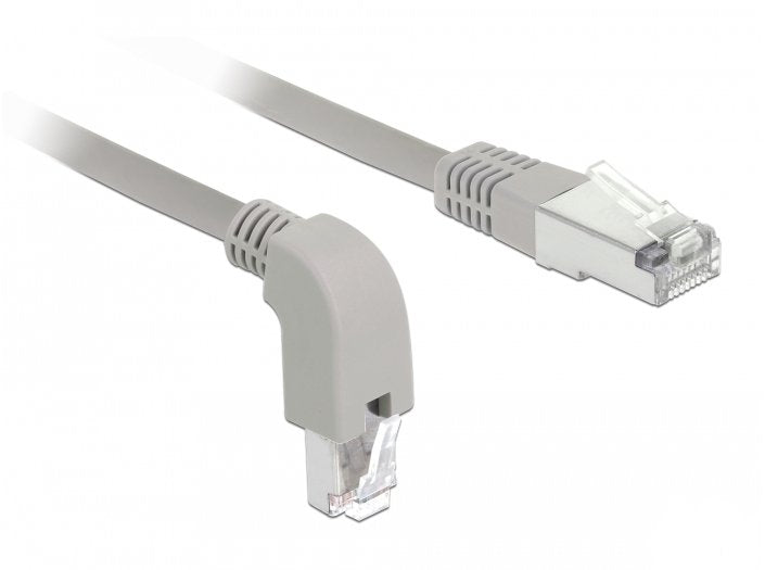 Delock Network Cable RJ45 CAT.6A S FTP Abajo Angulado Recto 1M