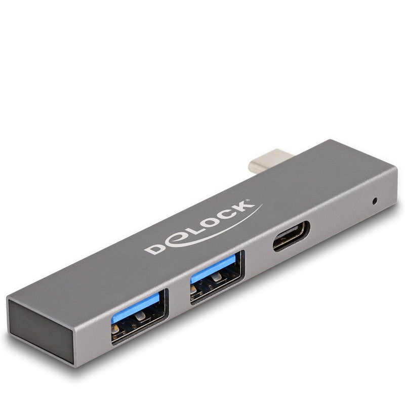 Delock 3 Port Slim USB Hub With USB Type-c a 1 X USB 5Gbps USB Type-c