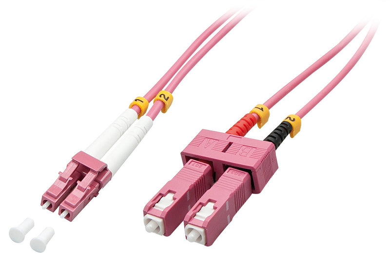 Lindy Cable Dúplex Fibre Optic Lc/Sc OM4 1M 50/125ÆM Multimode