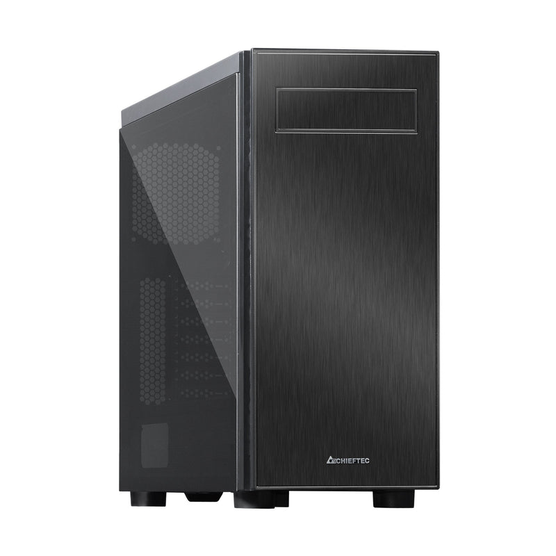 Chieftec PC Case 02B-OP Hawk Chieftronic Glass Black, Hawk Series, Gaming, Glass Side