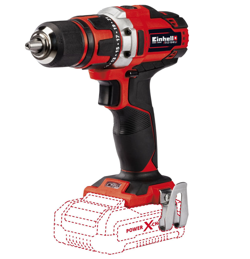 Einhell Te-cd 18/40 Li-solo Without Key 1500 Rpm Black Red 1,1KG