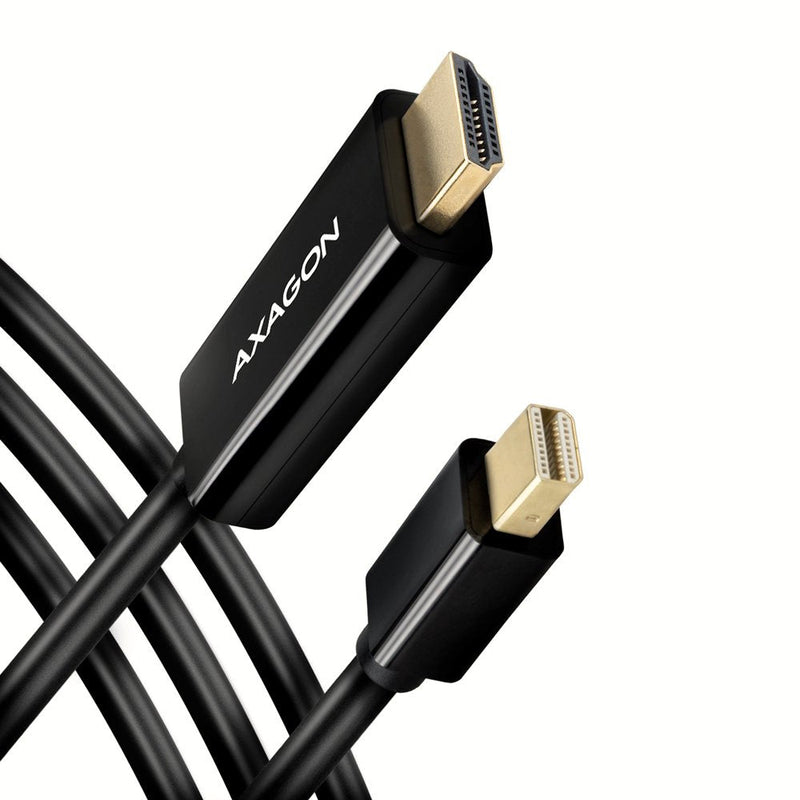 Axagon RVDM-HI14C2 Mini-DisplayPort Zu HDMI Adaptadorcable, 4K/30 Hz, 180CM Lang - Black