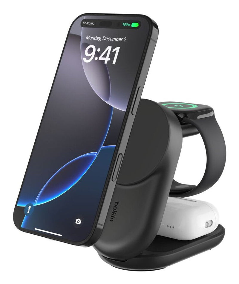 Belkin Charger Wireless QI2 Fitness Tracker, Headphones Smartphone, Watch Smart Black USB Charging Fast Indoor