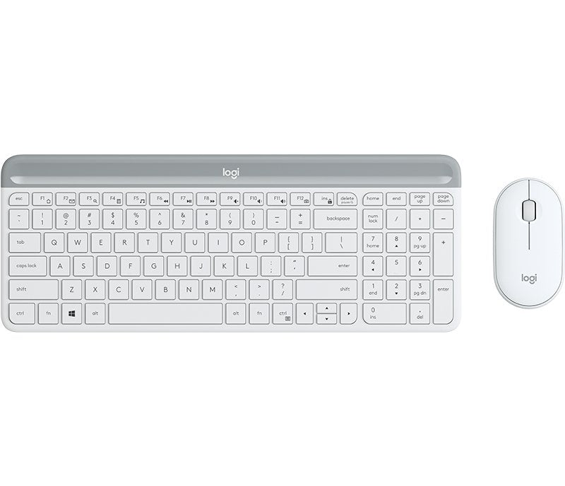 Logitech MK470 English Standard RF Wireless QWERTY, White Mouse Included
