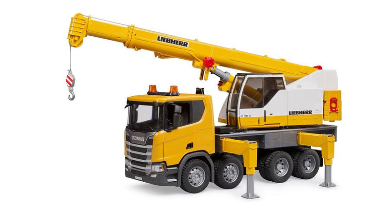 Bruder Scania Super 560R Liebherr Camión Grúa Con Módulo Luz Y Sound 3571