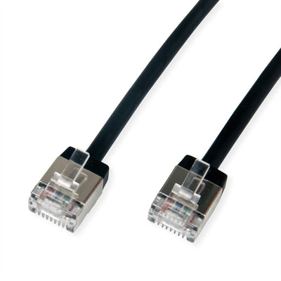 Roline U FTP Datacenter Network Cable CAT.6A (class Ea), Lsoh, Slim, Extra Kurzer Plug Black 3M — image 1