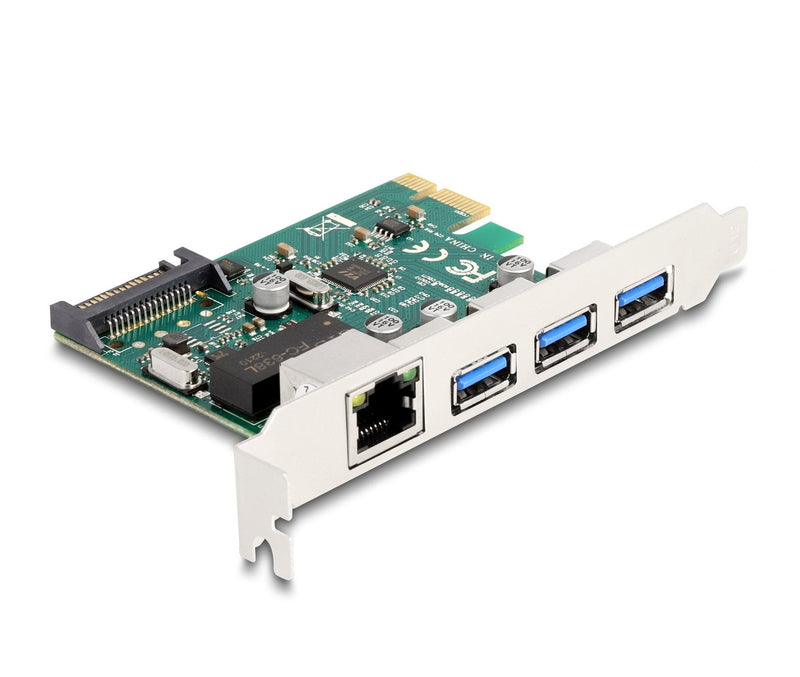 Delock 90105 Card Pci Express X1 a 3 X USB 5Gbps Tipo-a Female + 1 X Gigabit LAN