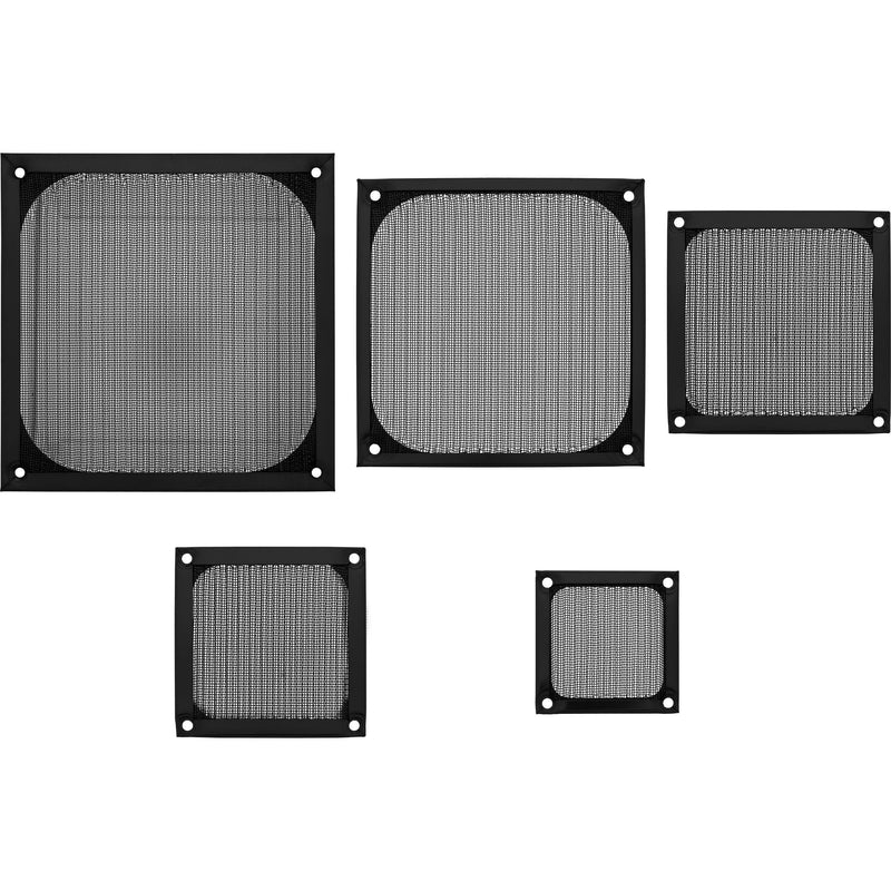 Inline Filter Aluminium Fan Grill 80X80MM Black