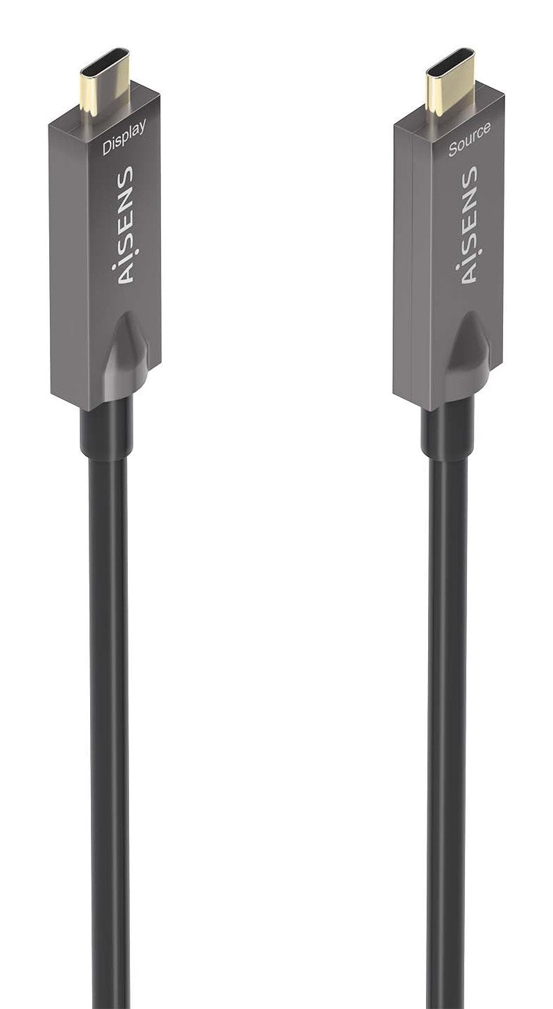 Aisens Cable USB 3.1 GEN2 10Gbps Aoc 4K 3A 60W E-mark USB-C M/M 15M