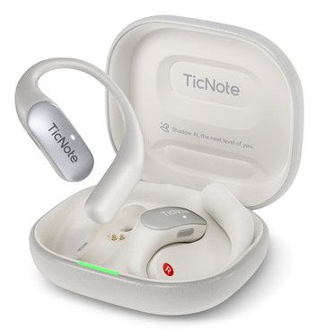 Auriculares Ticnote Pods 4G Open-ear Con Transcripción Ia Y Esim Blanco