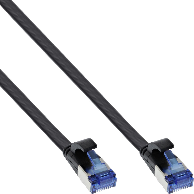 Inline Network Cable Flat , U/FTP, CAT.6A, Tpe Libre Halógenos, Black 20M