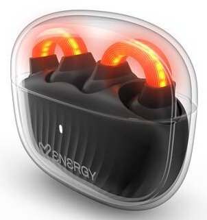 Energy Sistem Headphone Intrauditivo Bluetooth Lightpods Open Sound Mic Black Playback 25H Light T
