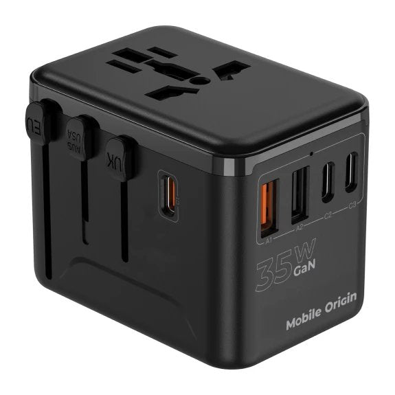 Mobile Origin 35W Travel Adapter GaN PW4 Eu/Uk/Us/Aus 3C + 2A