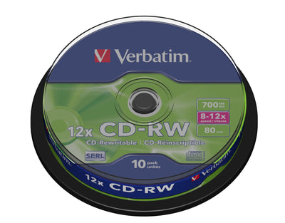 Verbatim Cd-rw 700MB 8X-12X Bobina 10 Datalife — image 1