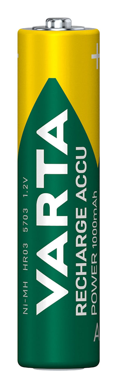 Varta Battery Rechargeable Power Aaa HR03 1000MAH 2ST. — image 1
