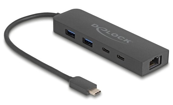 Delock Hub 64110 Interfaz USB 3.2 Gen 2 (3.1 Gen 2) Type-c 10000 Mbit/S Black