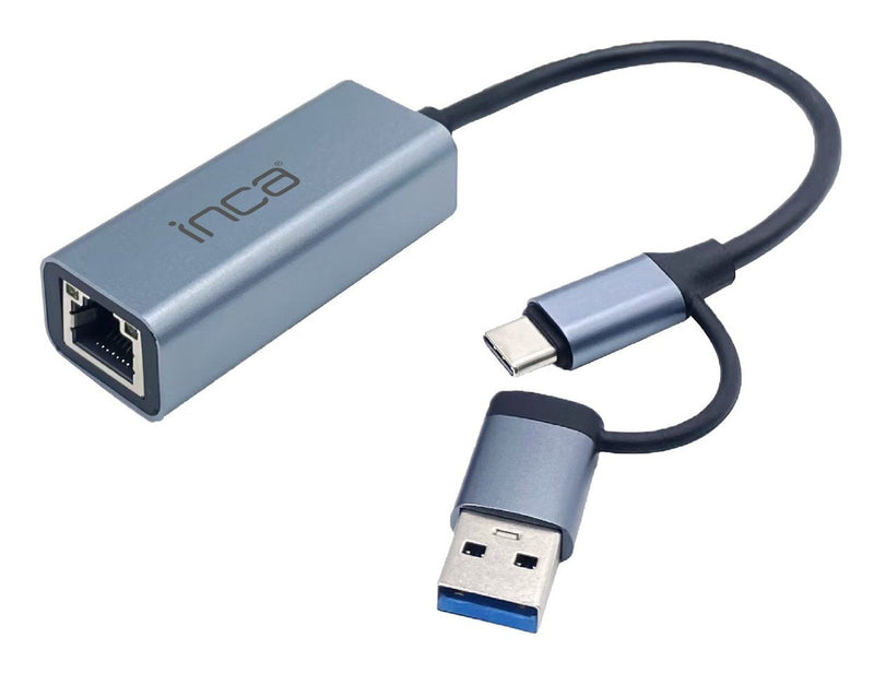Inca Adapter IUTP-01TX Ethernet USB And Typ C Anschluss