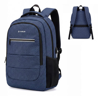 Subblim Backpack City Plus Backpack Laptops Up To 15.6' Port USB Blue — image 1
