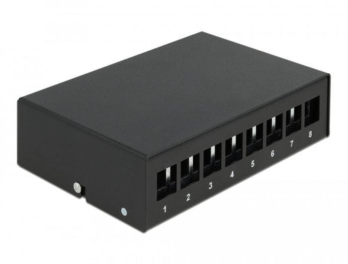 Delock Keystone Patchpanel 8 Port Black — image 1
