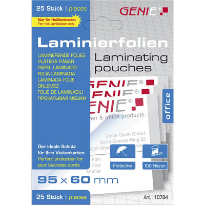Genie Cases Plastificar 25 Im Visitenkartenformat - Láminas — image 1