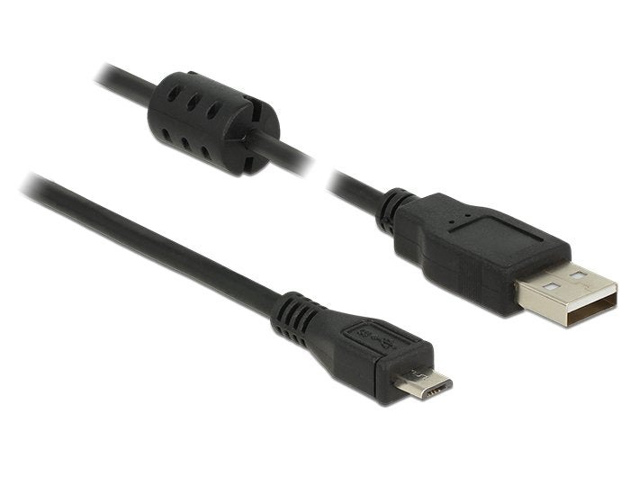 Delock USB Cable 2.0 Tipo-a Male USB 2.0 Micro-b Male 3,0M Black