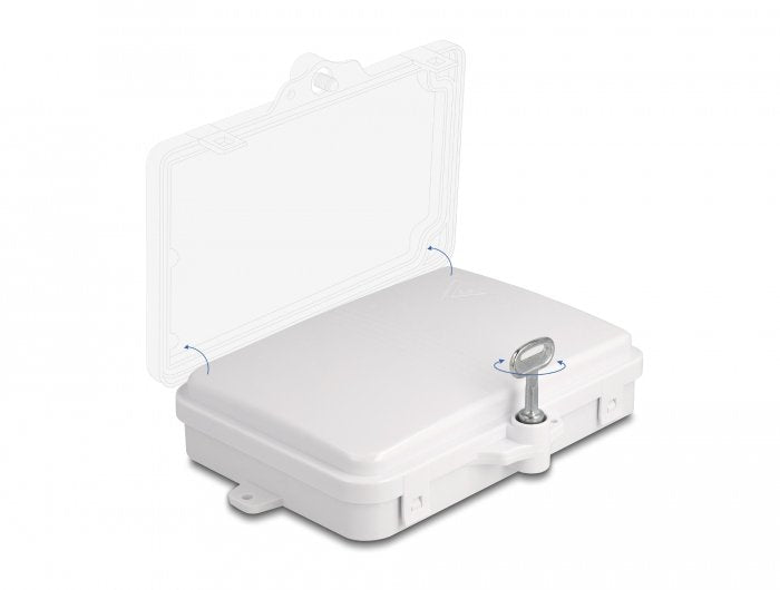 Lwl Box Distribuidora Indoor And Outdoor IP65 Resistant Water With Lock 6 Port White