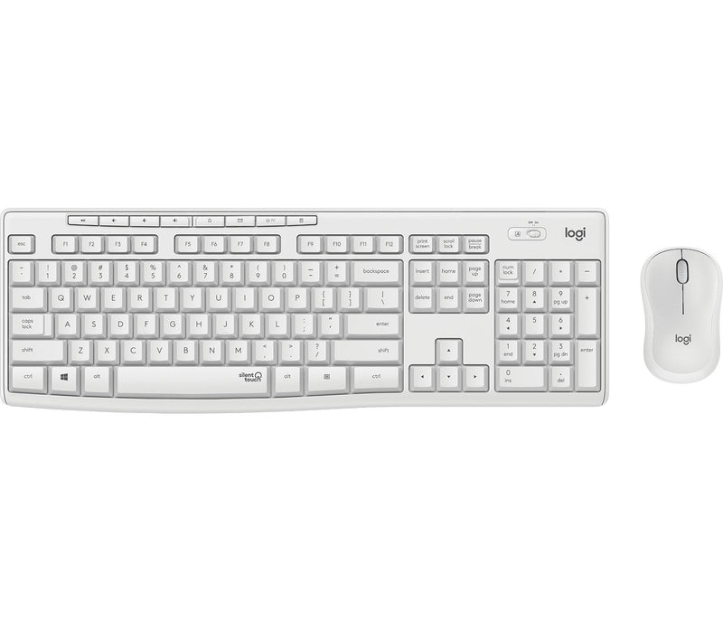 Logitech Keyboard Húngaro + Mouse MK295 Silent Wireless Combo RF Wireless White
