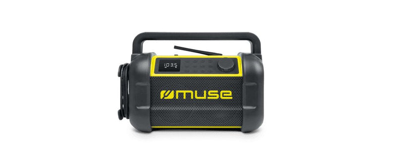 Muse M-928 Bty Jobsite Radio Speaker, Black Yellow