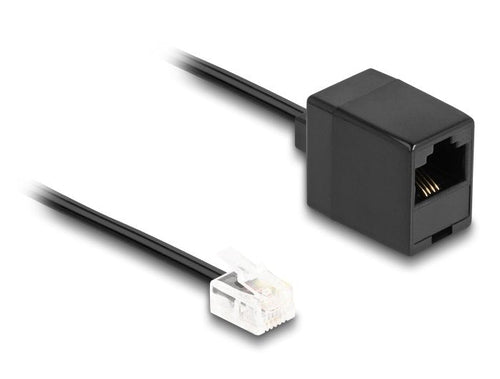 Delock Cable Phone RJ11 Male a RJ45 Female Black 2M — image 1