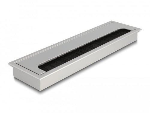 Delock Pasacables Assembly Empotrado Desk With Brush 280 X 80 X 28MM Silver — image 1