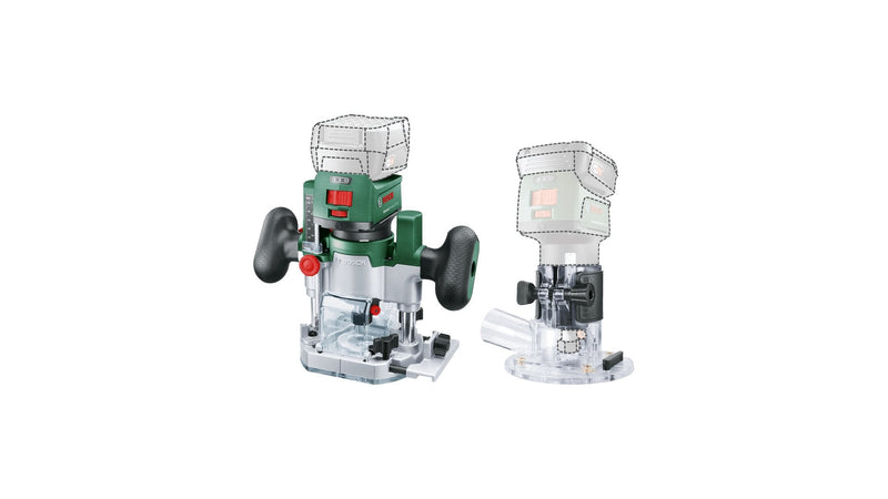 Bosch Bricolaje And Garden Fresadora Wireless Advancedtrimrouter 18V-8 Combi Set Green/Black Without Battery N