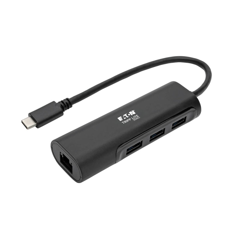 Eaton Hub Tripp Lite 3-PORT USB-C With LAN Port USB-C To 3x USB-A Ports And GbE USB 3.0 Black