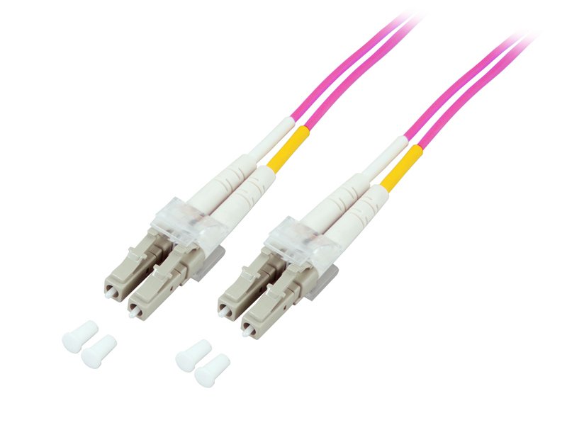 Cable Fibre Alcasa LW-8075LC4 Optical 7,5M Lc OM4 Violet