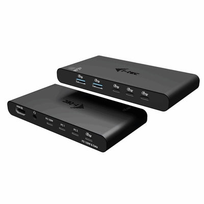I-tec KVM Docking Station HDMI For 2 Hosts 1x HDMI 3x USB-C 3.2 GEN1 2x USB-A 3.2 Gen 1 1X 3.5MM Audio Mic Pow — image 1