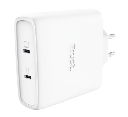 Trust Wall Charger GaN Maxo 100W 2x USB Type-c Includes USB Cable Type-c 100W