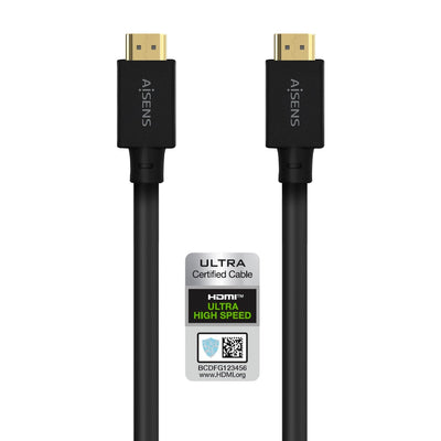 Aisens HDMI Cable V2.1 Ultra High Speed/Hec 8K@60HZ 48Gbps - a/m-a/M - 5M - Black — image 1