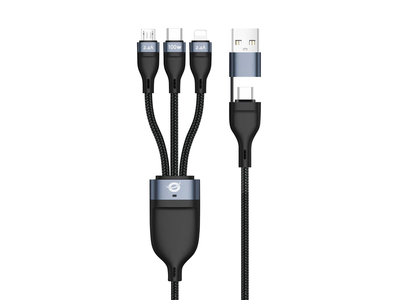 Conceptronic USB Cable 3IN1 2M PD 3.0 100W 20V 5A 480Mbps E-mark