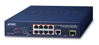 8-PORT 10/100TX 802.3AT PoE + 1-P 10/100/1000T + 1-P — image 1