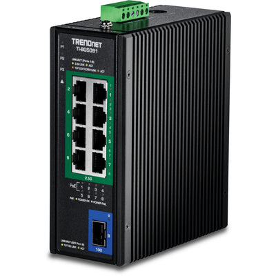 Trendnet Industrial Switch 9-PORT 2.5G PoE + 1SFP + Din-rail — image 1