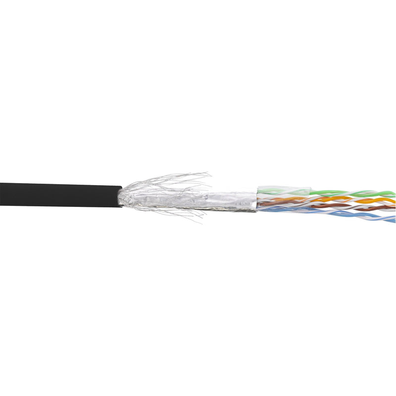 Inline Network Cable Sf/UTP CAT.5E AWG26 Cca Pvc Black 100M