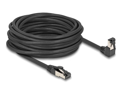 Delock RJ45 Netzwerkcable CAT.8.1 S FTP 90° Unten Gewinkelt Gerade 10M Black — image 1