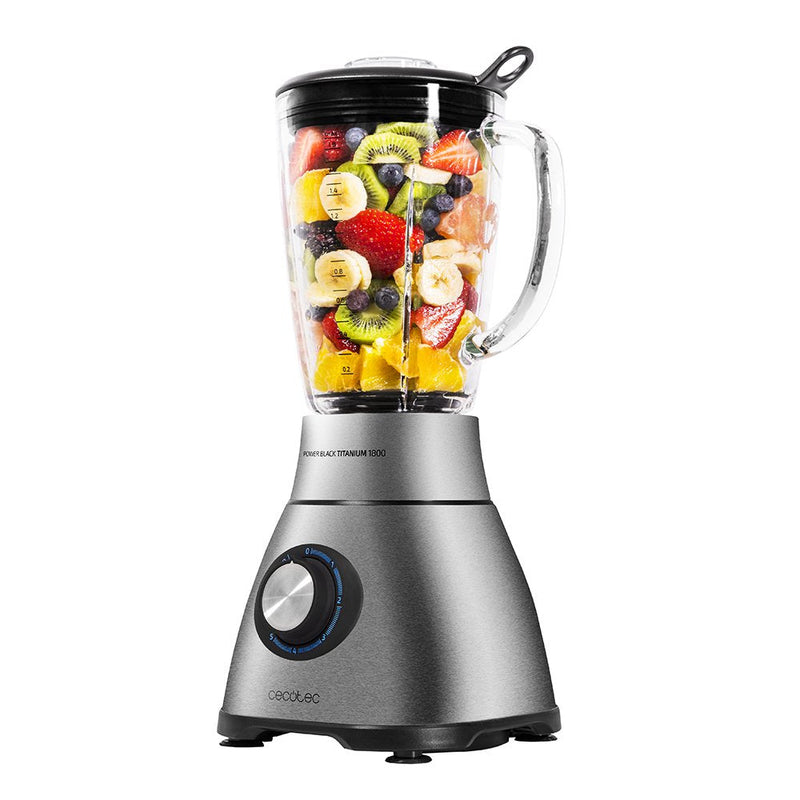 Cecotec Blender Glass Power Black Titanium 1800W 2.1L