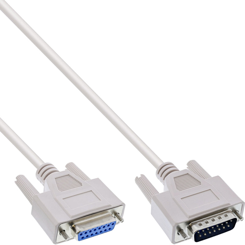 Inline Cable Extensión Gameport DB15 Male a Female 2M