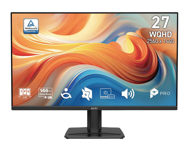 MSI 68,6CM 27 (2560X1440) Pro MP275QDE E14 16:9 Wqhd IPS 1MS 144HZ HDMI DisplayPort VESA Speaker Black